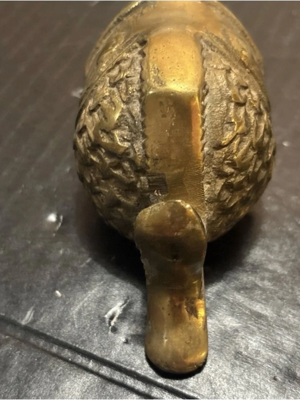 Vintage Brass Koi Fish Vase Sculpture Ashtray